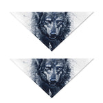 Watercolor Wolf Portrait Print Dog Bandana