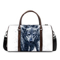 Watercolor Wolf Portrait Print Duffel Bag