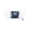 Watercolor Wolf Portrait Print Extended Mouse Pad
