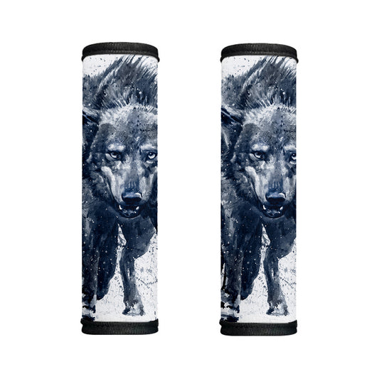 Watercolor Wolf Portrait Print Handle Covers