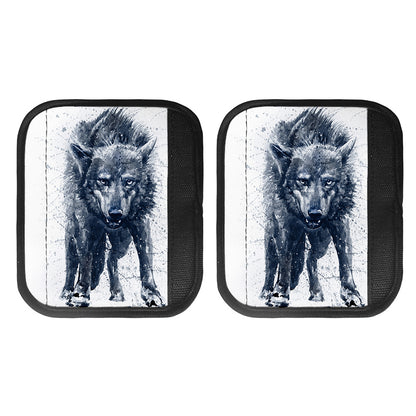 Watercolor Wolf Portrait Print Handle Covers