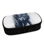 Watercolor Wolf Portrait Print Insulin Cooler Travel Case