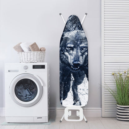 Watercolor Wolf Portrait Print Ironing Board Cover