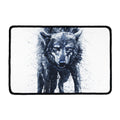 Watercolor Wolf Portrait Print Kitchen Mat