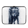 Watercolor Wolf Portrait Print Laptop Sleeve