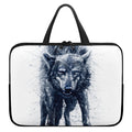 Watercolor Wolf Portrait Print Laptop Sleeve With Handle