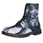 Watercolor Wolf Portrait Print Backpack