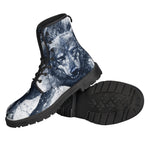 Watercolor Wolf Portrait Print Backpack