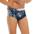 Watercolor Wolf Portrait Print Men's Briefs