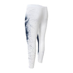 Watercolor Wolf Portrait Print Men's Compression Pants