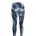 Watercolor Wolf Portrait Print Men's Leggings