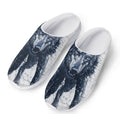 Watercolor Wolf Portrait Print Mesh Casual Shoes