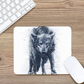 Watercolor Wolf Portrait Print Mouse Pad