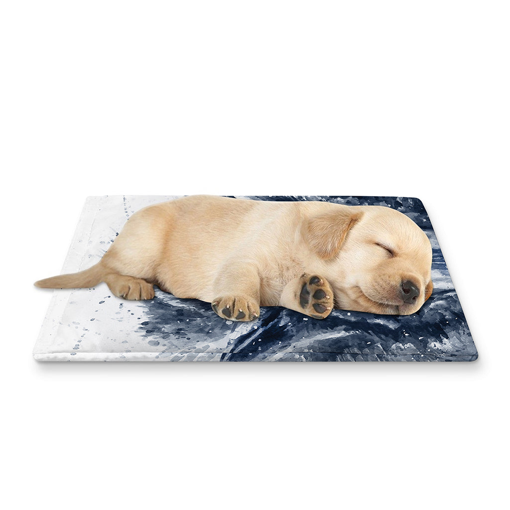 Watercolor Wolf Portrait Print Pet Cooling Mat Cover