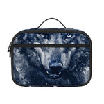 Watercolor Wolf Portrait Print Portable Lunch Bag