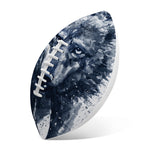 Watercolor Wolf Portrait Print Rugby Ball