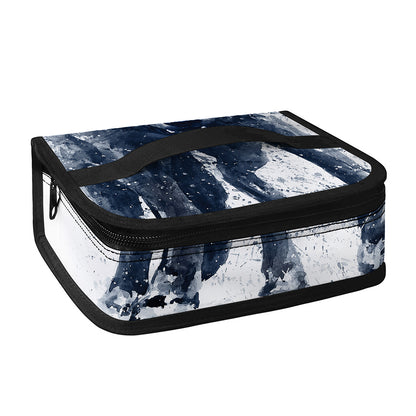 Watercolor Wolf Portrait Print Small Lunch Bag