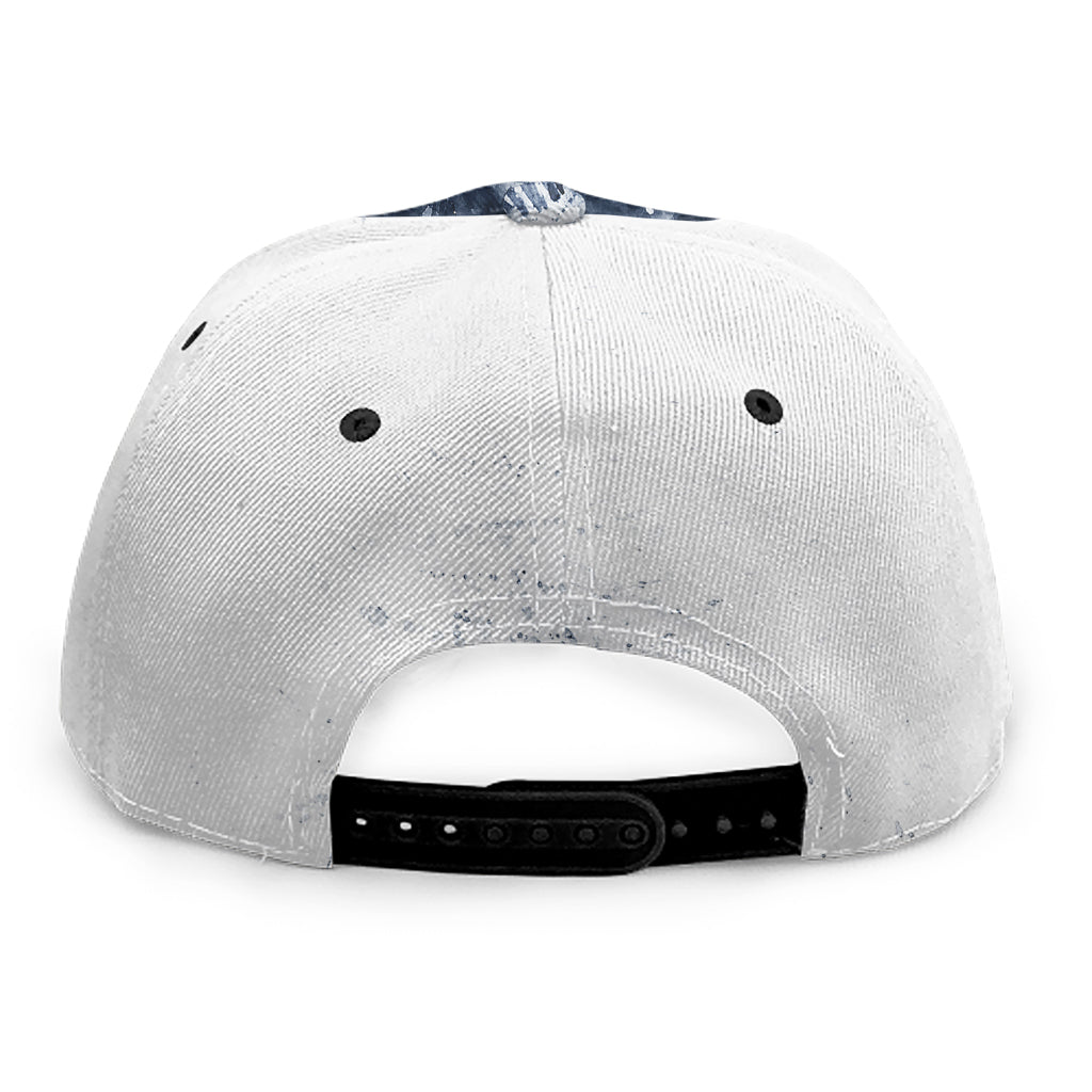 Watercolor Wolf Portrait Print Snapback Cap