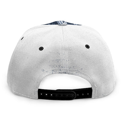 Watercolor Wolf Portrait Print Snapback Cap