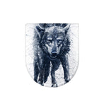 Watercolor Wolf Portrait Print Toilet Lid Cover
