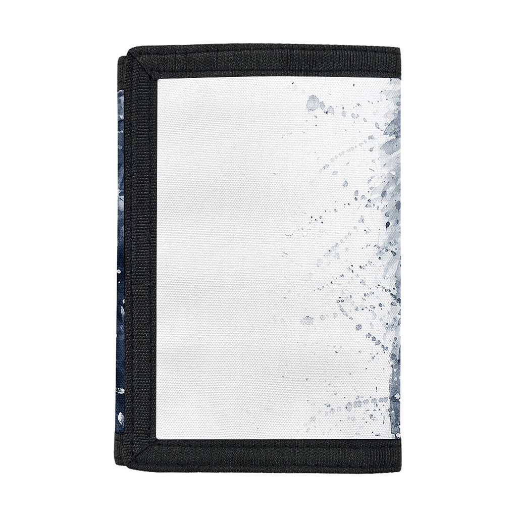 Watercolor Wolf Portrait Print Trifold Wallet