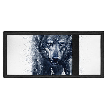 Watercolor Wolf Portrait Print Trifold Wallet