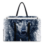 Watercolor Wolf Portrait Print Utility Tote Bag