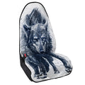 Watercolor Wolf Portrait Print Waterproof Car Seat Cover