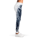 Watercolor Wolf Portrait Print Women's Leggings