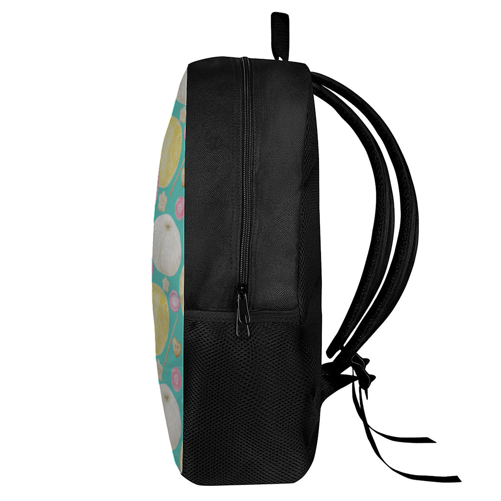 Watercolor Yarn Pattern Print 17 Inch Backpack