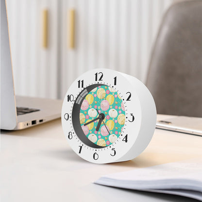 Watercolor Yarn Pattern Print Alarm Clock