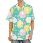 Watercolor Yarn Pattern Print Aloha Shirt