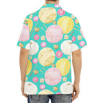 Watercolor Yarn Pattern Print Aloha Shirt