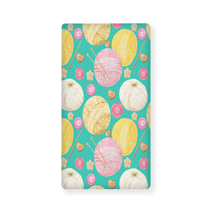 Watercolor Yarn Pattern Print Baby Crib Sheet