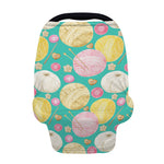Watercolor Yarn Pattern Print Baby Seat Cover