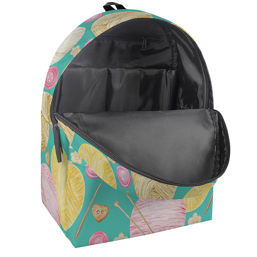 Watercolor Yarn Pattern Print Backpack