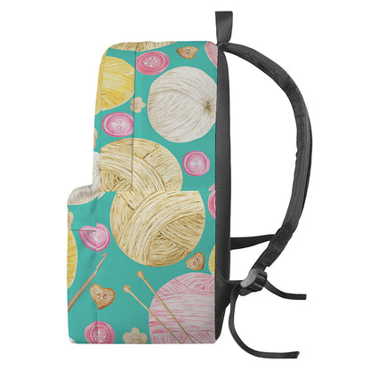 Watercolor Yarn Pattern Print Backpack