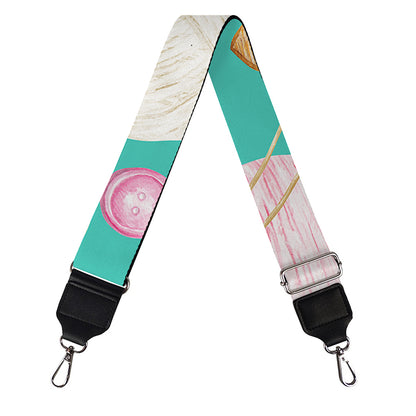 Watercolor Yarn Pattern Print Bag Strap