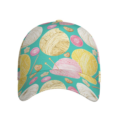 Watercolor Yarn Pattern Print Baseball Cap