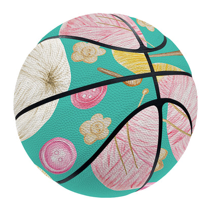 Watercolor Yarn Pattern Print Basketball
