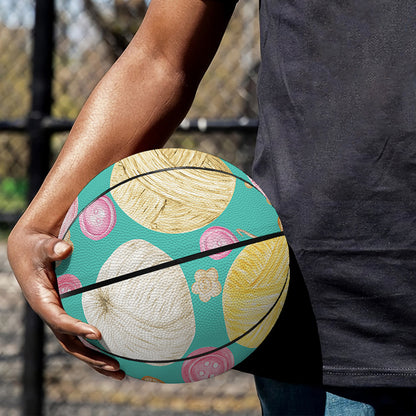 Watercolor Yarn Pattern Print Basketball