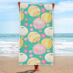 Watercolor Yarn Pattern Print Beach Towel