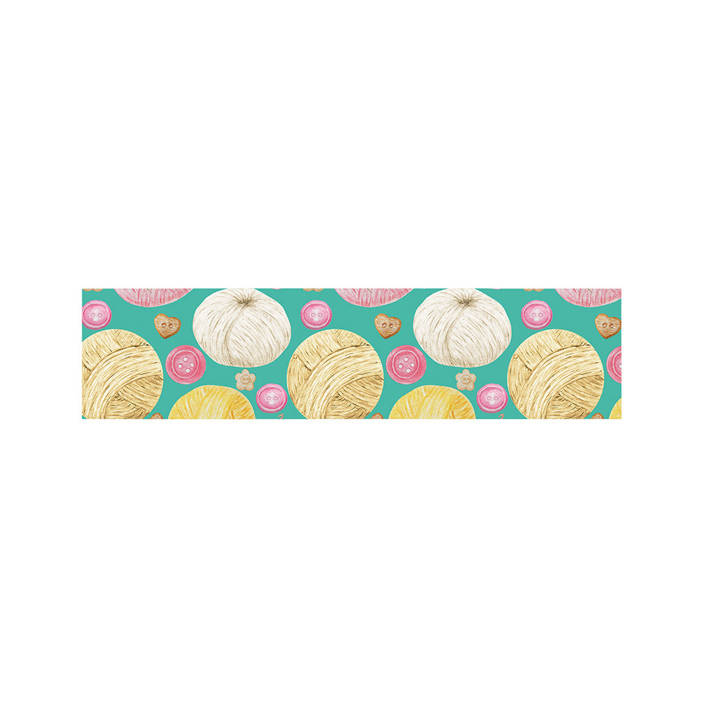 Watercolor Yarn Pattern Print Bed Runner