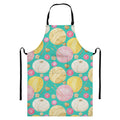 Watercolor Yarn Pattern Print Bib Apron With Pocket