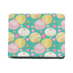 Watercolor Yarn Pattern Print Bifold Wallet