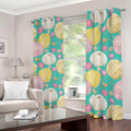Watercolor Yarn Pattern Print Dimout Grommet Curtains