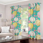 Watercolor Yarn Pattern Print Blackout Grommet Curtains