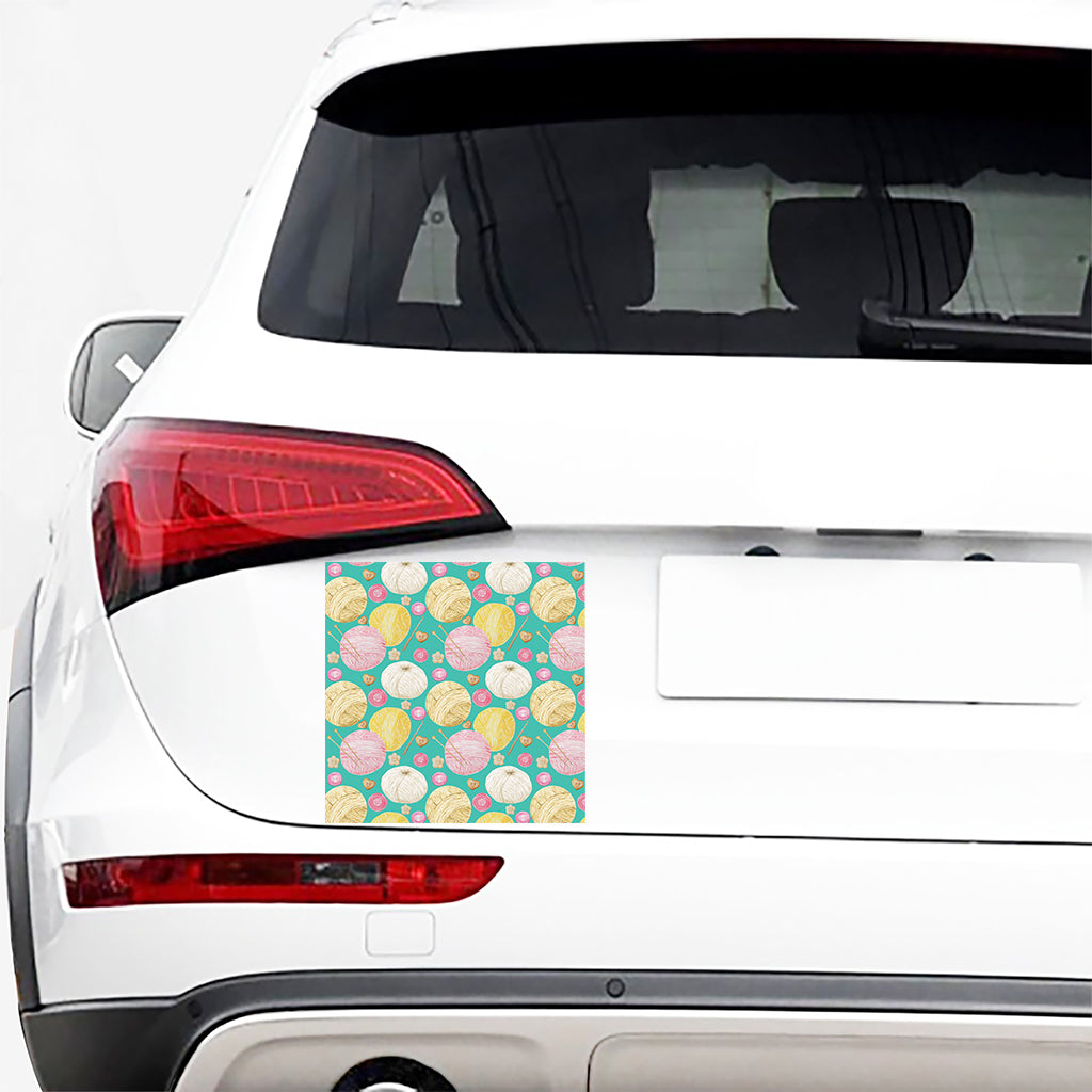 Watercolor Yarn Pattern Print Car Sticker