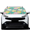 Watercolor Yarn Pattern Print Car Windshield Snow Cover