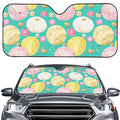 Watercolor Yarn Pattern Print Car Windshield Sun Shade
